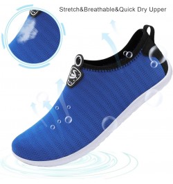 Womens and Mens Water Shoes Breathable Quick Dry Soft Barefoot Aqua Socks for Hiking Swim Beach Surf Yoga Sport Solid Dablue ...