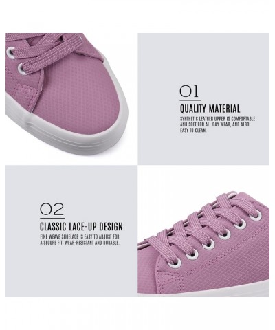 Women Lace Up Platform Sneakers Comfortable Casual Fashion Sneaker Walking Shoes Purple $23.50 Fashion Sneakers