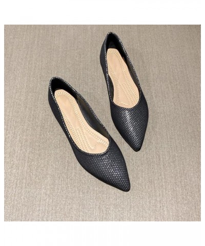 Ballerina Shoes Mesh Ballet Flats Slip On Office Flats for Women Work Pointed Toe Dress Flats Black $15.63 Flats