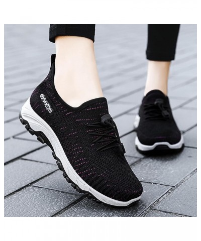 Women Sneakers Slip-On Walking Shoes Mesh Walking Loafers Girls Sneakers Size 2 2-black $20.37 Athletic Shoes