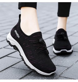 Women Sneakers Slip-On Walking Shoes Mesh Walking Loafers Girls Sneakers Size 2 2-black $20.37 Athletic Shoes