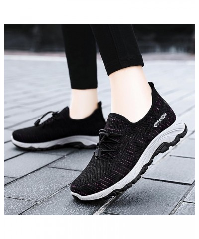 Women Sneakers Slip-On Walking Shoes Mesh Walking Loafers Girls Sneakers Size 2 2-black $20.37 Athletic Shoes