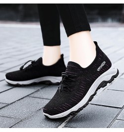 Women Sneakers Slip-On Walking Shoes Mesh Walking Loafers Girls Sneakers Size 2 2-black $20.37 Athletic Shoes