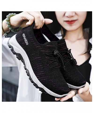 Women Sneakers Slip-On Walking Shoes Mesh Walking Loafers Girls Sneakers Size 2 2-black $20.37 Athletic Shoes