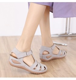 Platform Sandals Comfortable Sandals Wedges Women Fashion Breathable Summer Toe Shoes Beach Women's Sandals Grey 7 $14.75 San...