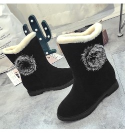 Snow Boots Ankle Warm Thick Soled Women's Thermal Boots Tassel Winter Plush Shoes Women's Boots Wide Boots Black $15.90 Outdo...