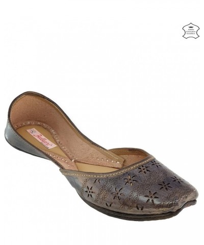 Women's Soft Leather Daily Casual Wear Jutis | Bite and Pinch Free Juti | Punjabi Jutti for Ladies | Flats Mojari Shoes | Phu...