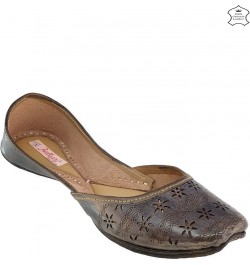 Women's Soft Leather Daily Casual Wear Jutis | Bite and Pinch Free Juti | Punjabi Jutti for Ladies | Flats Mojari Shoes | Phu...