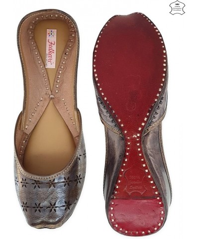 Women's Soft Leather Daily Casual Wear Jutis | Bite and Pinch Free Juti | Punjabi Jutti for Ladies | Flats Mojari Shoes | Phu...