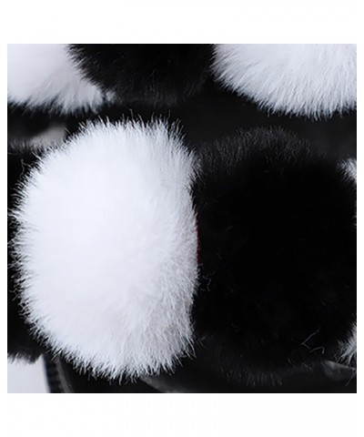 Fuzzy Open Toe Pom Pom Ball Slippers for Women - Flat Soft Fashion Fur Slides for Indoor Outdoor Wear $11.54 Slippers