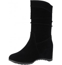 Women's Cheryl Fashion Boot Vintage Platform Levated Wedge Heels Mid-Calf Boots Country Dresses To Wear Snow Boots Black $27....