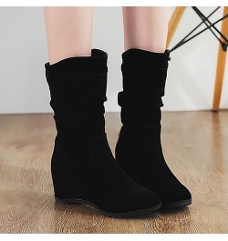 Women's Cheryl Fashion Boot Vintage Platform Levated Wedge Heels Mid-Calf Boots Country Dresses To Wear Snow Boots Black $27....