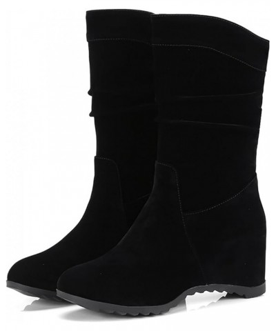 Women's Cheryl Fashion Boot Vintage Platform Levated Wedge Heels Mid-Calf Boots Country Dresses To Wear Snow Boots Black $27....