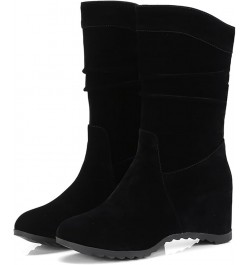 Women's Cheryl Fashion Boot Vintage Platform Levated Wedge Heels Mid-Calf Boots Country Dresses To Wear Snow Boots Black $27....