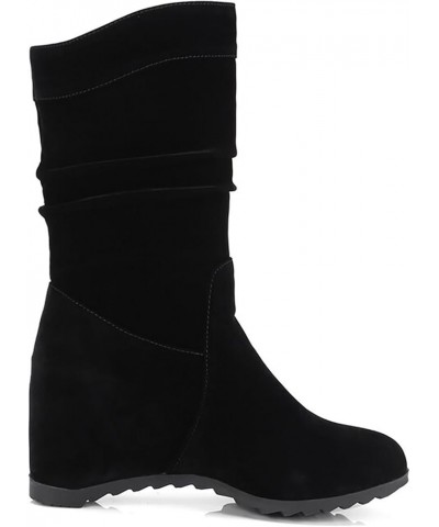 Women's Cheryl Fashion Boot Vintage Platform Levated Wedge Heels Mid-Calf Boots Country Dresses To Wear Snow Boots Black $27....