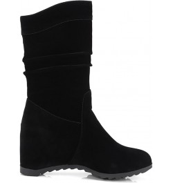 Women's Cheryl Fashion Boot Vintage Platform Levated Wedge Heels Mid-Calf Boots Country Dresses To Wear Snow Boots Black $27....