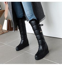 Women's Fashion Snow Boot Lace Up Mid-Calf Water-Resistant Anti-Slip Outdoor Winter Warm Plush Lined Snow Boots 43 Black $39....