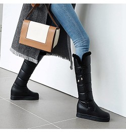 Women's Fashion Snow Boot Lace Up Mid-Calf Water-Resistant Anti-Slip Outdoor Winter Warm Plush Lined Snow Boots 43 Black $39....