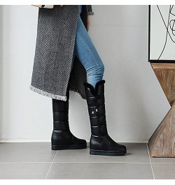 Women's Fashion Snow Boot Lace Up Mid-Calf Water-Resistant Anti-Slip Outdoor Winter Warm Plush Lined Snow Boots 43 Black $39....