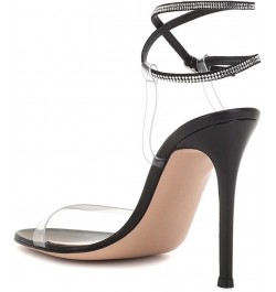 Transparent Stiletto Buckle Party Sandals Black 39 $39.60 Sandals