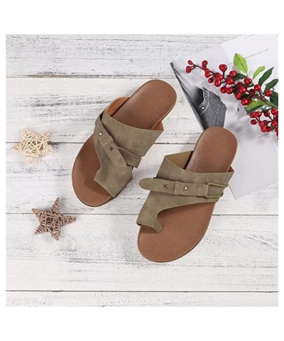 Women's Comfy Orthotic Sandals,Women's Comfortable Orthopedic Sandals Dressy Summer Arch Support Slide Sandals Zi-khaki $9.79...