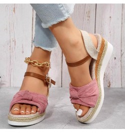 Sandals for Women Wedge Flatform Wedge Casual Sandal Comfortable Slides Sandals Lightweight Breathable Shoes 48-nrny-pink-c $...