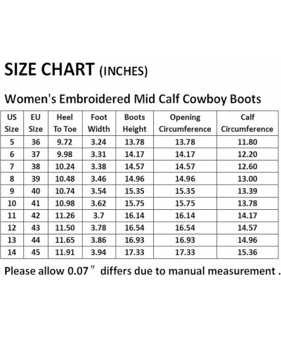 Women's Embroidered Western Silver Cowgirl Boots Cowboy Boots Mid Calf Boots Metal PU Medium Heel Fashion Retro Classic Middl...