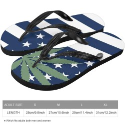 American Weed Flag Slim Flip Flops for Women Men Casual Non-Slip Sandals Beach Flip Flop Shower Slippers Style $15.75 Sandals