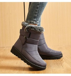 Wide Calf Snow Boots for Women Plus Size Ankle Snow Boots Womens 8.5 Waterproof Black Winter Work Boots for Woman Womens Brow...