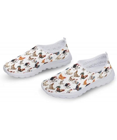 Womens Athletic Water Shoes Quick Dry Sports Aqua Shoes Slip-on Sandals Flats Roosters $12.15 Athletic Shoes