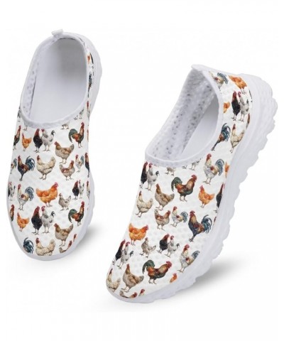 Womens Athletic Water Shoes Quick Dry Sports Aqua Shoes Slip-on Sandals Flats Roosters $12.15 Athletic Shoes