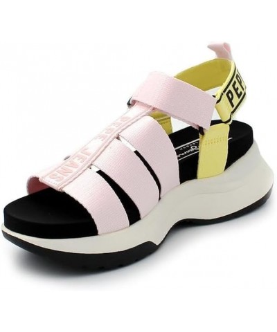 Women's Platform Wedge Sandal Light Pink $41.27 Sandals