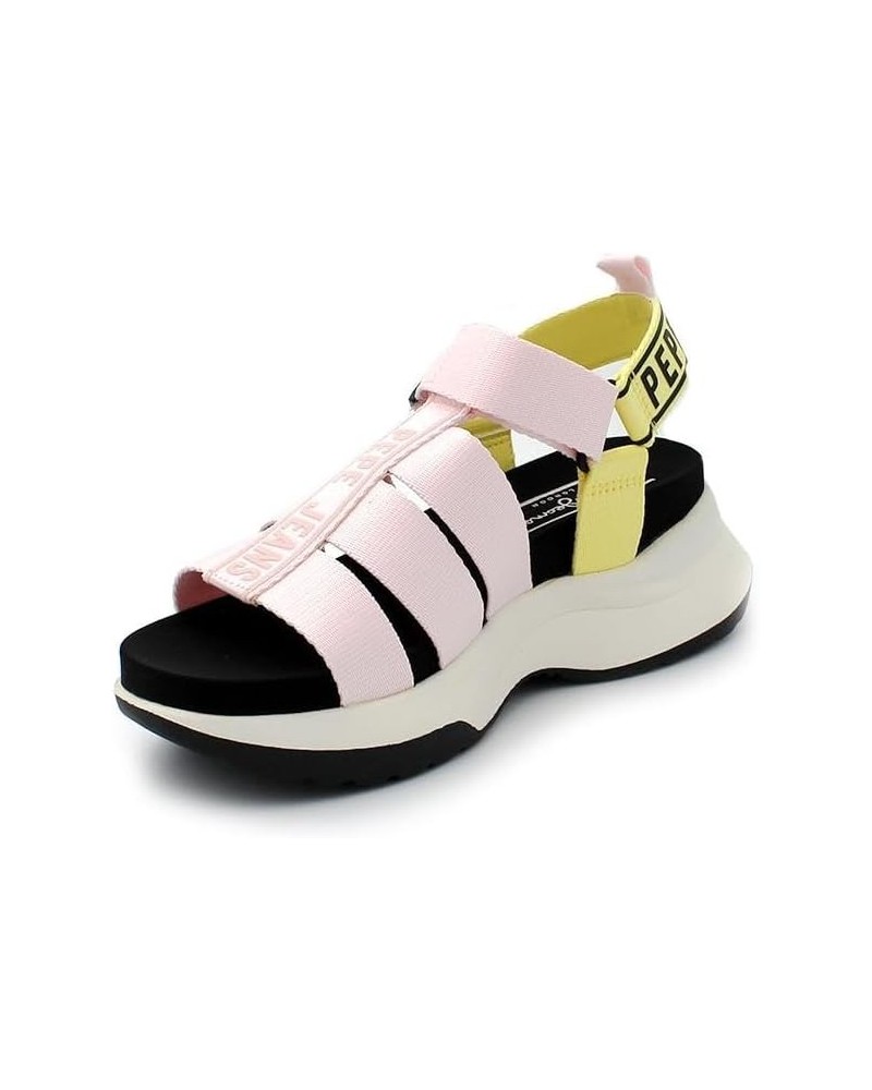 Women's Platform Wedge Sandal Light Pink $41.27 Sandals