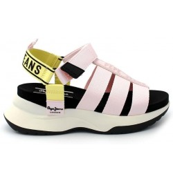 Women's Platform Wedge Sandal Light Pink $41.27 Sandals