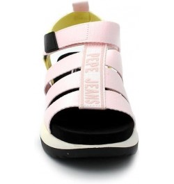 Women's Platform Wedge Sandal Light Pink $41.27 Sandals