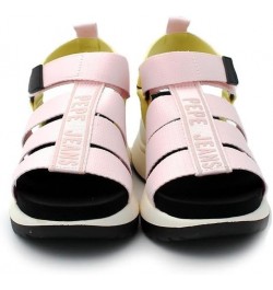 Women's Platform Wedge Sandal Light Pink $41.27 Sandals