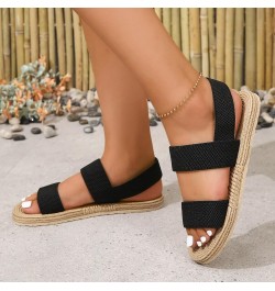 Toddler Sandals Comfy Sandals For Women Sandals Women Dressy Summer Flat Comfortable Flats For Girls Woman Sandals Bea 6-blac...