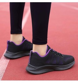 Running Shoes Lightweight Tennis Shoes Non Slip Gym Shoes Breathable Mesh Walking Sneakers - Black Sneakers for Women 2-purpl...