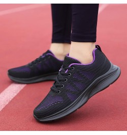 Running Shoes Lightweight Tennis Shoes Non Slip Gym Shoes Breathable Mesh Walking Sneakers - Black Sneakers for Women 2-purpl...