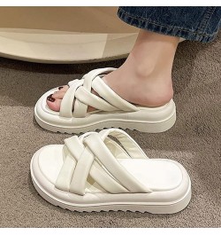 Women's Non Slip Slide Sandals Summer Fashion Thick Bottom Shoes Comfortable Flat Bottom Non Slip Indoor and Outdoor Sandals ...