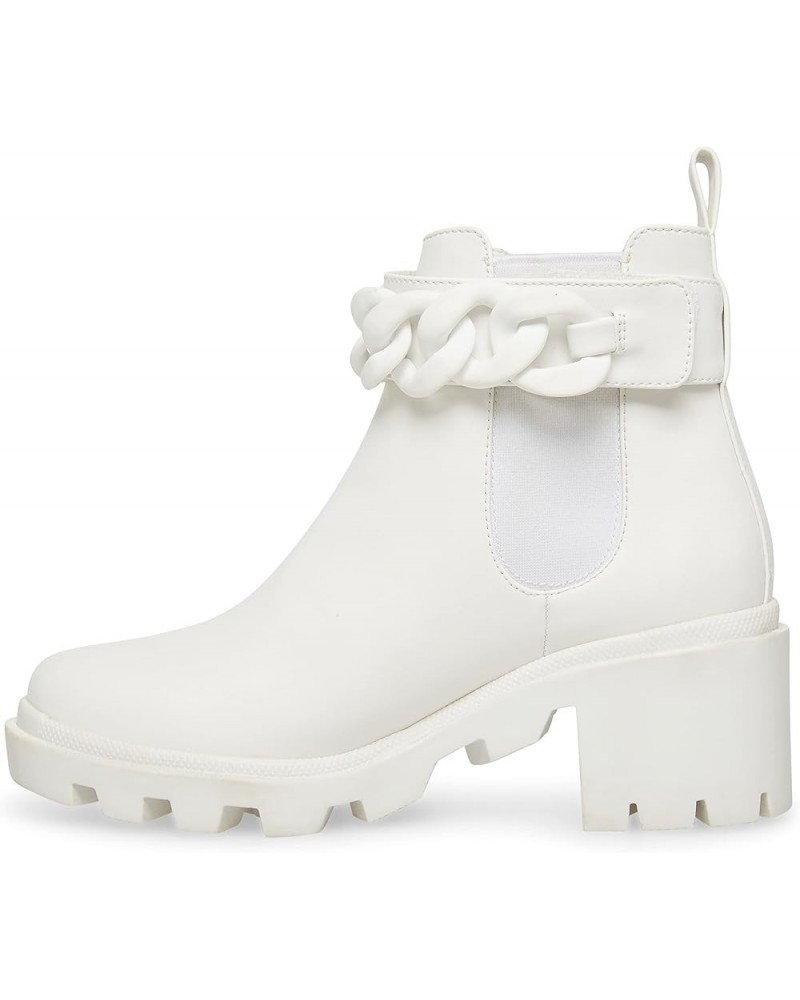 womens Amulet Ankle Boot White Chain $18.72 Boots