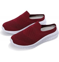 Womens Slip On Running Shoes Non Slip Walking Shoes Lightweight Gym Sneakers Shoes Women Casual Red $15.35 Fashion Sneakers