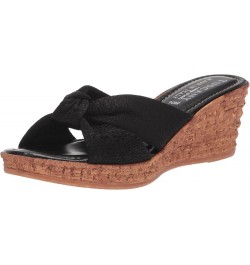 Women's Jolanda Wedge Sandal Black Crepe $29.49 Sandals