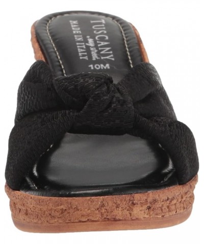 Women's Jolanda Wedge Sandal Black Crepe $29.49 Sandals