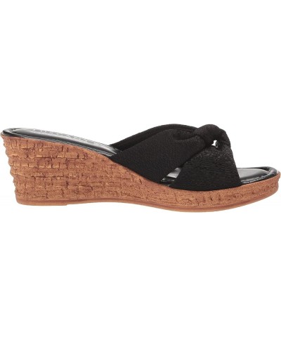 Women's Jolanda Wedge Sandal Black Crepe $29.49 Sandals