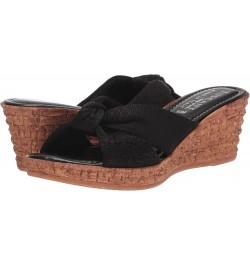 Women's Jolanda Wedge Sandal Black Crepe $29.49 Sandals