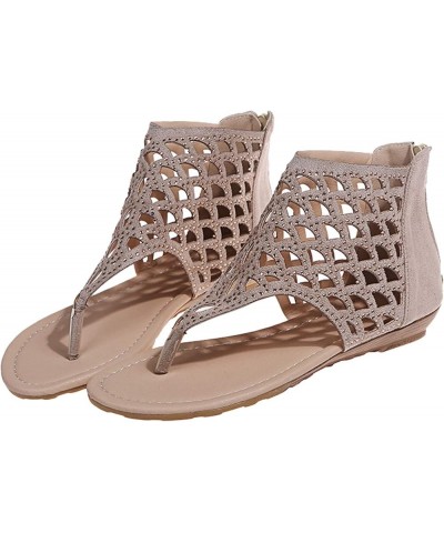 Platform Dressy Wedges For Women Evening Women Platform Mini Boots Slippers Sandals For Heeled Sandals For Wo Khaki 2 $22.88 ...