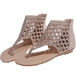 Platform Dressy Wedges For Women Evening Women Platform Mini Boots Slippers Sandals For Heeled Sandals For Wo Khaki 2 $22.88 ...