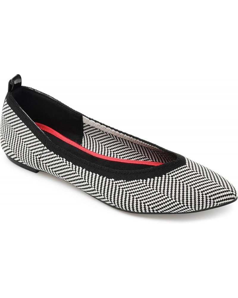 Womens Karise Tru Comfort Foam Slip On Pointed Toe Ballet Flats Stripe $13.63 Flats