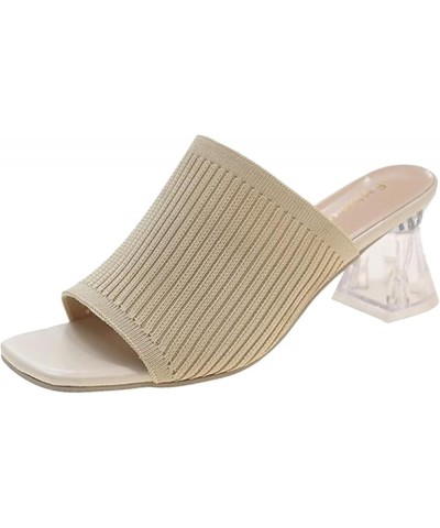 Sandals for Women Cross Strappy Low Chunky Heels Wedges Sandals Flip-Flop Open Toe Outdoor Beach Shoes 110-ixpyn-white-8 $12....